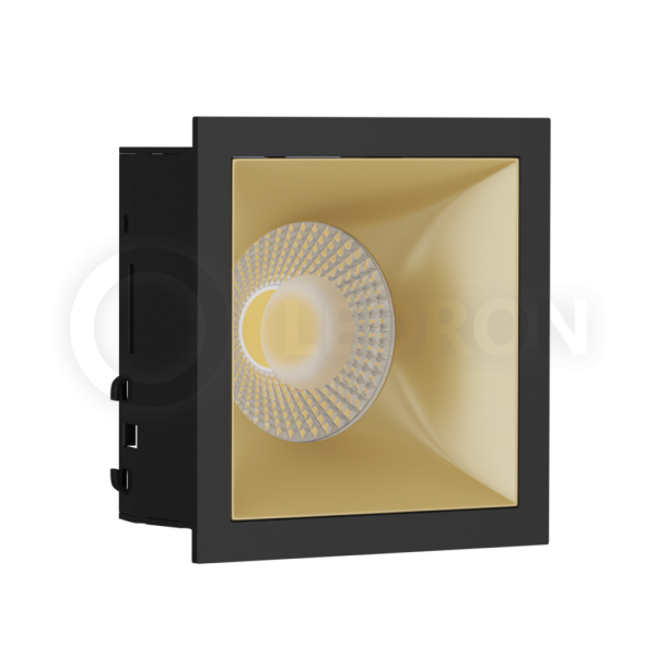 Встраиваемый светильник LeDron RISE KIT 1 Black Gold схема