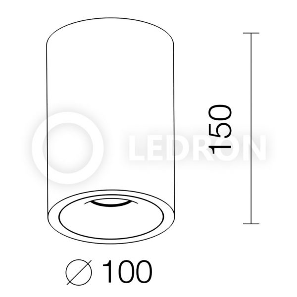 Накладной светильник LeDron MJ1027GW150mm схема