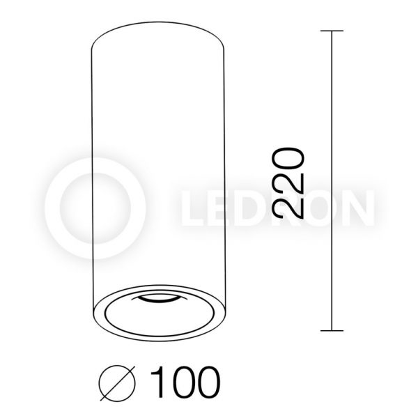 Накладной светильник LeDron MJ1027GW220mm схема