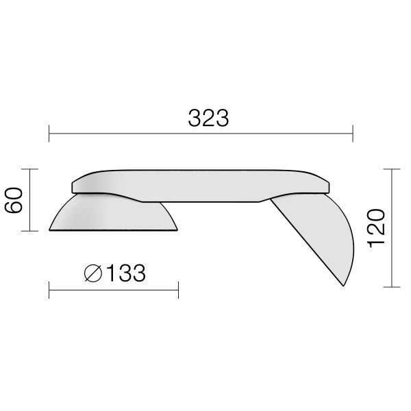 Накладной светильник LeDron ORBIT SLIM 2 White схема