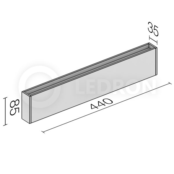 Светодиодный светильник бра LeDron Long 44 схема