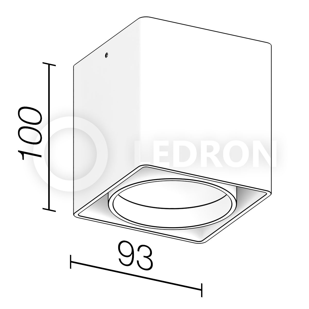 Накладной светодиодный светильник LeDron KEA ED GU10 Black схема