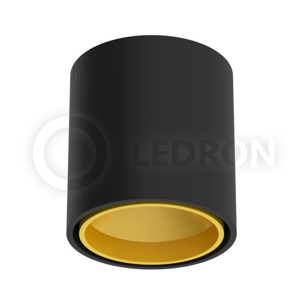 Накладной светодиодный светильник LeDron KEA R ED GU10 BLACK GOLD