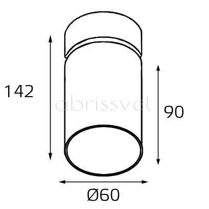 Накладной светодиодный светильник ITALLINE 5090 black схема