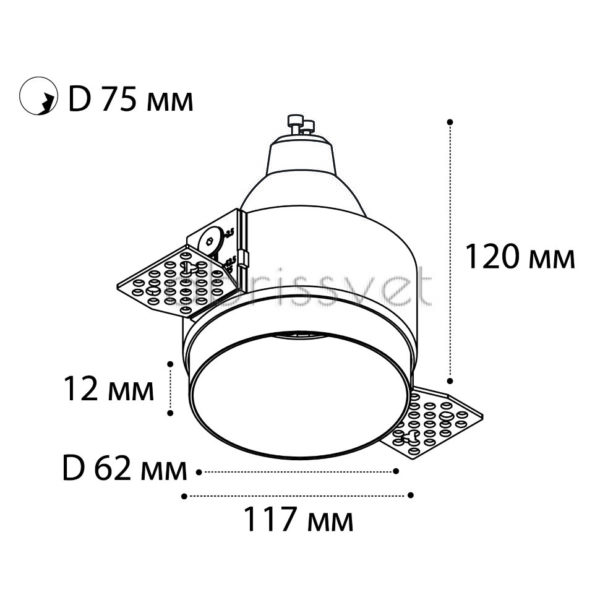 Встраиваемый светильник ITALLINE DL 2248 схема