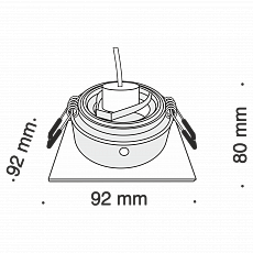 Встраиваемый светильник Atom DL026-2-01W схема