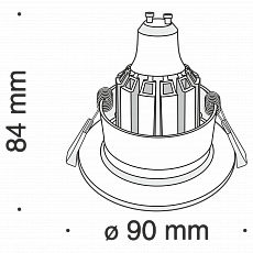 Встраиваемый светильник Barret DL041-01W схема