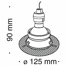 Встраиваемый светильник Dot DL042-01W схема