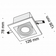 Встраиваемый светильник Metal Modern DL008-2-01-B схема