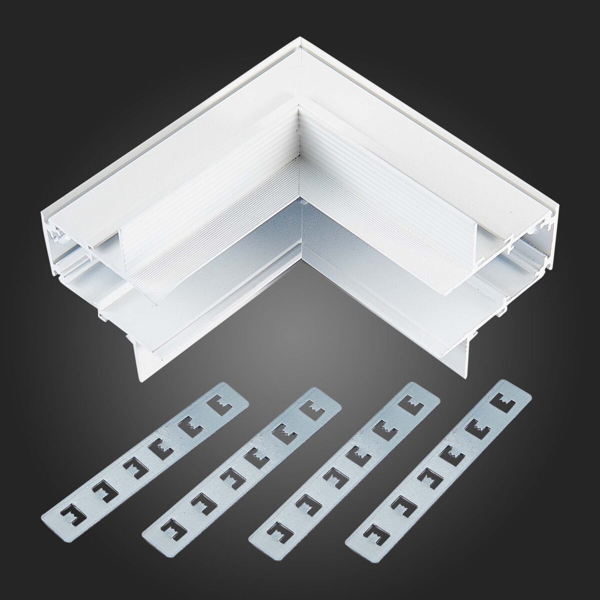 Внутренний угол-соединитель для встраиваемого магнитного шинопровода ST-Luce Белый 2