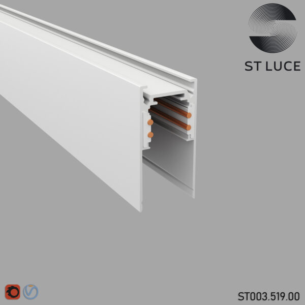 Шинопровод магнитный накладной ST-Luce Белый Длина 1 000мм