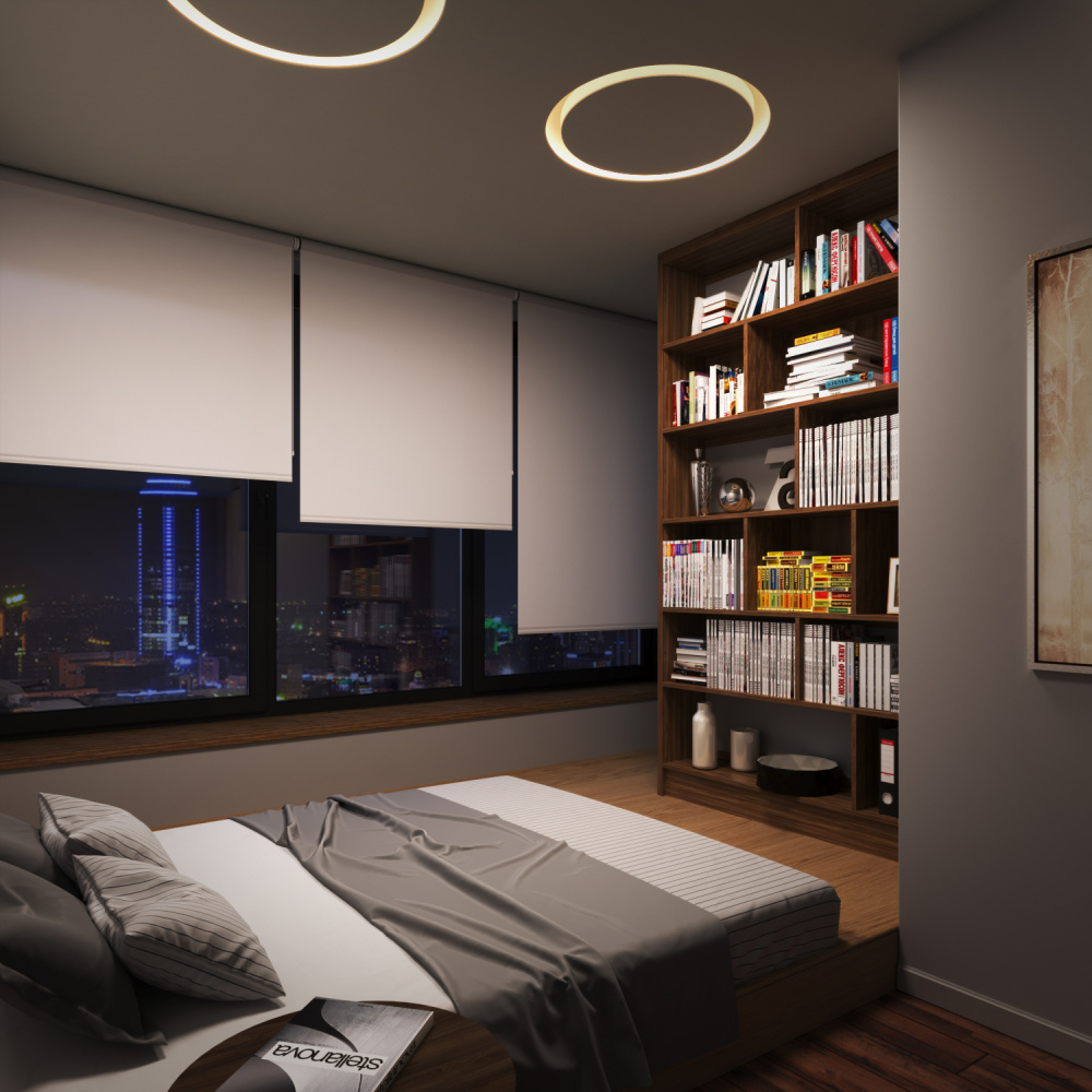 В интерьере Кольцевой встраиваемый гипсовый светильник Stellanova CALYPSO 720