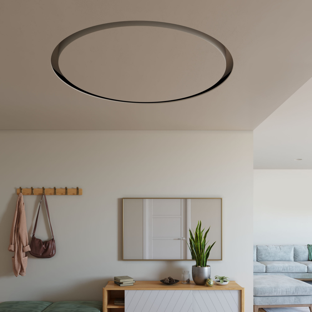 В интерьере кольцевой встраиваемый гипсовый светильник Stellanova CALYPSO 1300