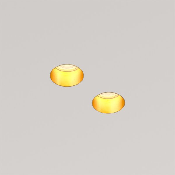 Гипсовый встраиваемый светильник Stellanova QUASAR 55 DUO BRASS