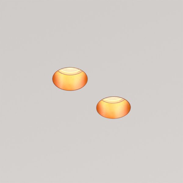 Гипсовый встраиваемый светильник Stellanova QUASAR 55 DUO COPPER