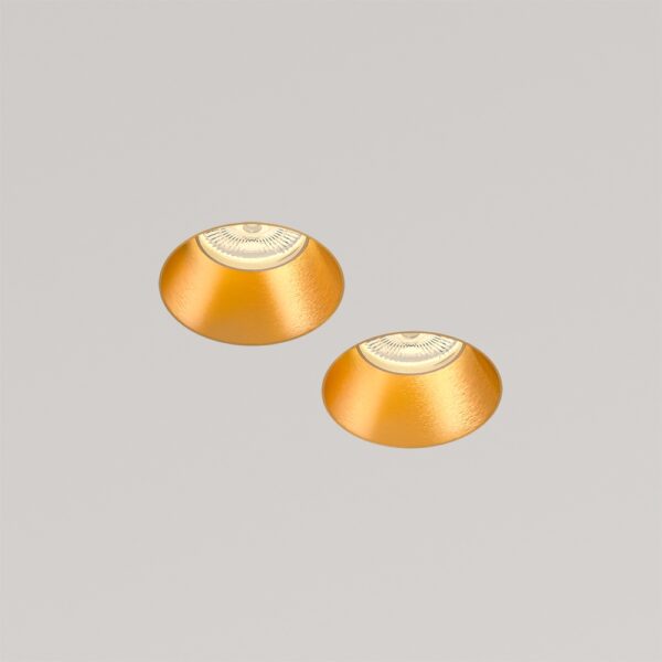 Гипсовый встраиваемый светильник Stellanova QUASAR 80 DUO BRASS