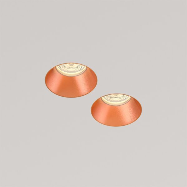 Гипсовый встраиваемый светильник Stellanova QUASAR 80 DUO COPPER