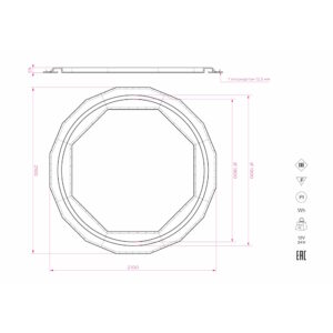 Схема Кольцевой встраиваемый гипсовый светильник Stellanova CALYPSO 1900