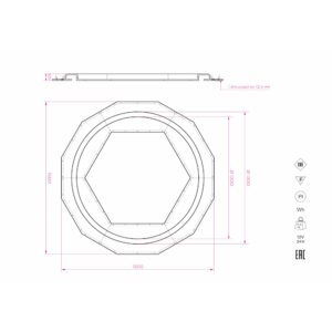 Схема кольцевой встраиваемый гипсовый светильник Stellanova CALYPSO 1300