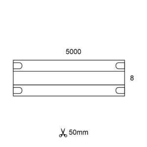 Схема светодиодная лента герметичная DRF102 IP67 (9.6W 24V 8mm) 3000K