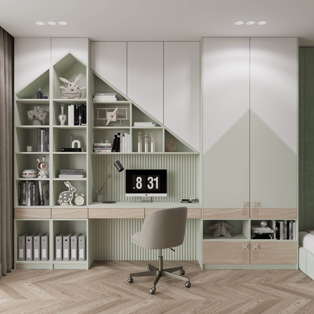 Гипсовый встраиваемый светильник Stellanova ELEKTRA MINI TRIO включен