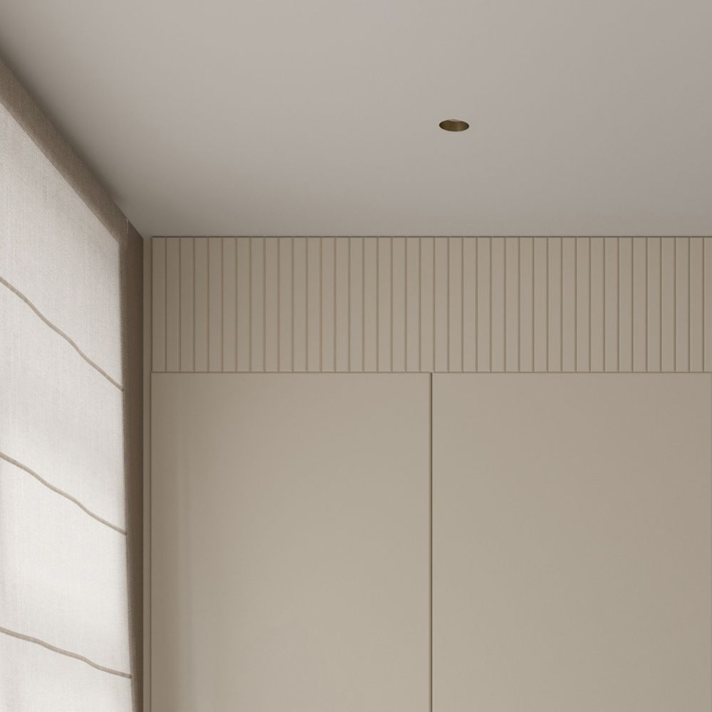 Гипсовый встраиваемый светильник Stellanova QUASAR 55 FLAT BRASS в интерьере