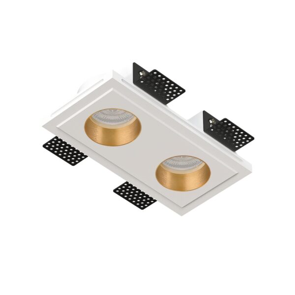 Гипсовый светильник Stellanova QUASAR 55 DUO FLAT BRASS