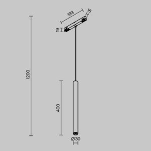 Схема Трековый светильник Maytoni Focus LED TR226-4-5WTW-M-DD2-W