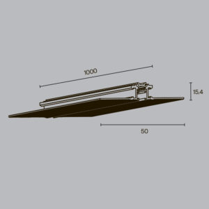 Схема Шинопровод встраиваемый под шпаклевку 1 м Levity TRX184-131B DC 24 V