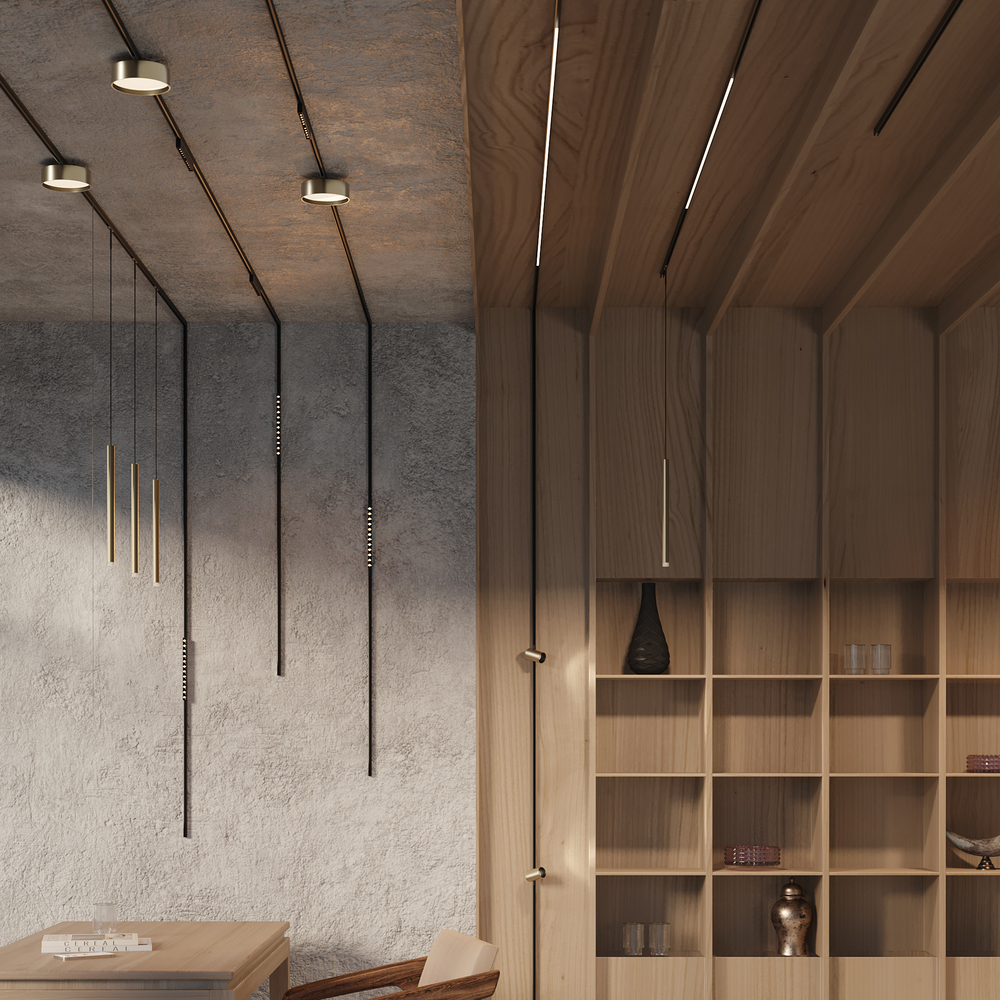 Трековый светильник Maytoni Points Levity 4000К 5Вт 30° TR193-1-5W4K-M-B в интерьере