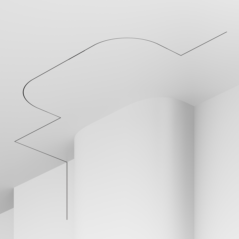 Шинопровод встраиваемый под ГКЛ 9,5 мм 1 м Levity TRX184-121B в интерьере